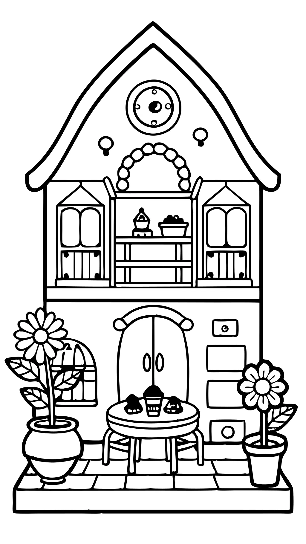 barbie house coloring pages